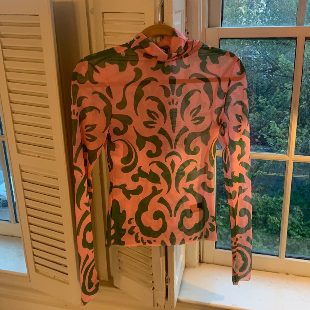 Mesh AFRM turtleneck top